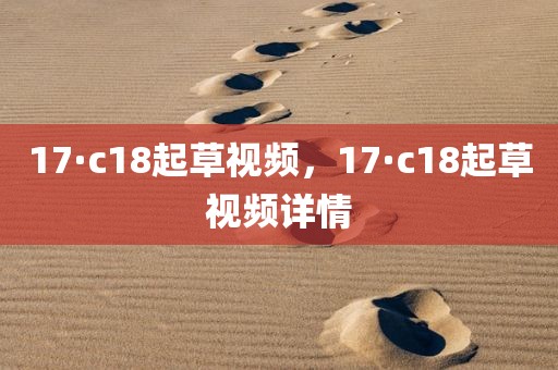 17·c18起草视频，17·c18起草视频详情
