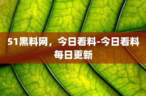 51黑料网，今日看料-今日看料每日更新