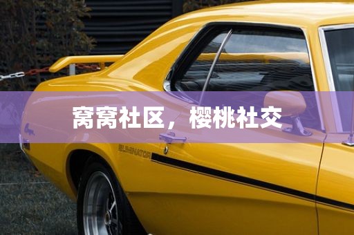 窝窝社区，樱桃社交