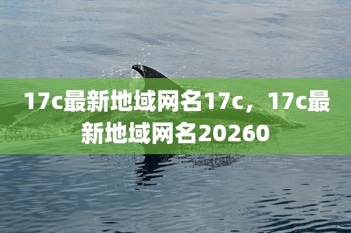 17c最新地域网名17c，17c最新地域网名20260