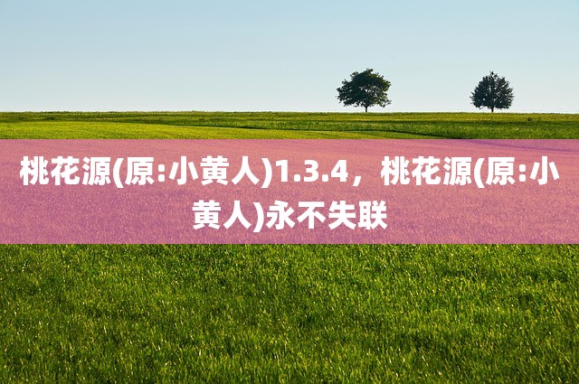 桃花源(原:小黄人)1.3.4，桃花源(原:小黄人)永不失联