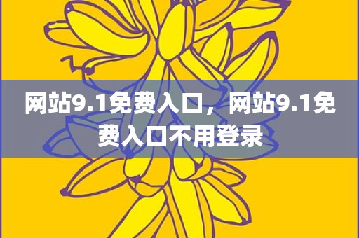 网站9.1免费入口，网站9.1免费入口不用登录