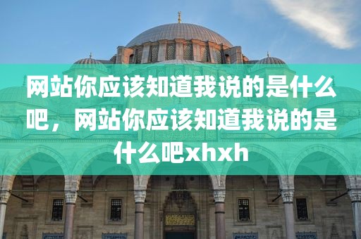 网站你应该知道我说的是什么吧，网站你应该知道我说的是什么吧xhxh