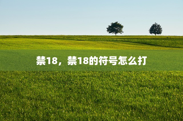 禁18，禁18的符号怎么打