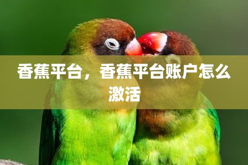 香蕉平台，香蕉平台账户怎么激活