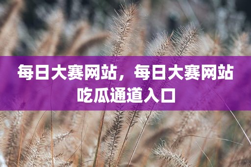 每日大赛网站，每日大赛网站吃瓜通道入口