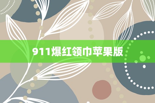 911爆红领巾苹果版