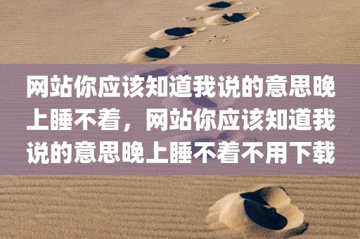 网站你应该知道我说的意思晚上睡不着，网站你应该知道我说的意思晚上睡不着不用下载