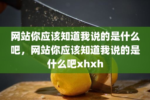 网站你应该知道我说的是什么吧，网站你应该知道我说的是什么吧xhxh