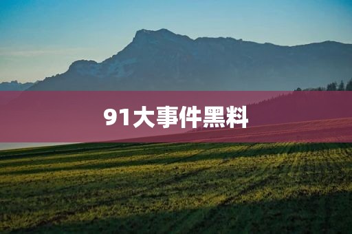 91大事件黑料
