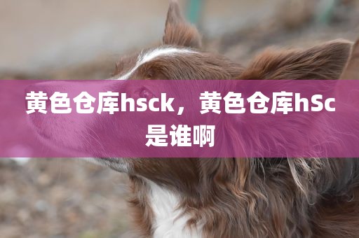 黄色仓库hsck，黄色仓库hSc是谁啊