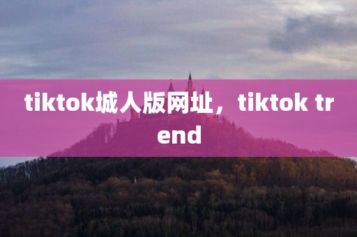 tiktok城人版网址，tiktok trend