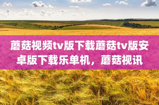 蘑菇视频tv版下载蘑菇tv版安卓版下载乐单机，蘑菇视讯