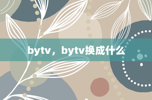 bytv，bytv换成什么
