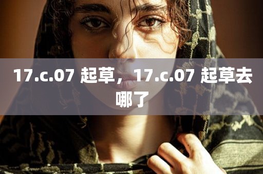 17.c.07 起草，17.c.07 起草去哪了