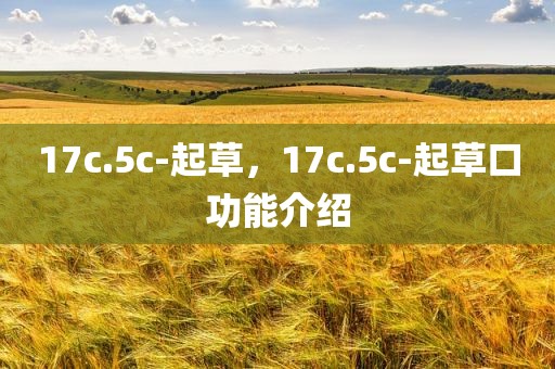 17c.5c-起草，17c.5c-起草口功能介绍