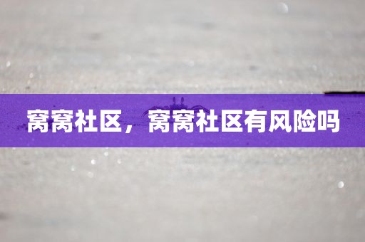 窝窝社区，窝窝社区有风险吗