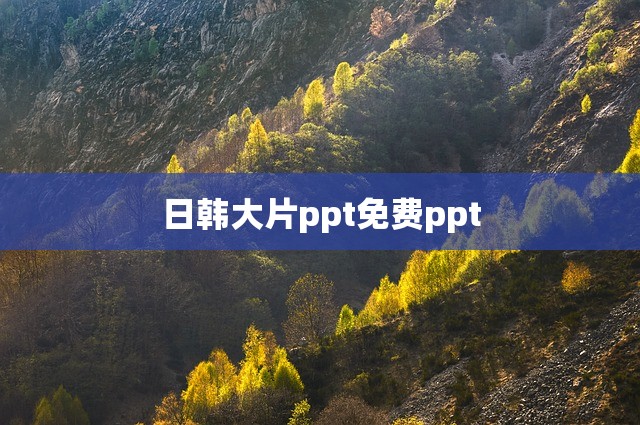 日韩大片ppt免费ppt