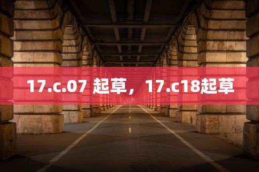 17.c.07 起草，17.c18起草