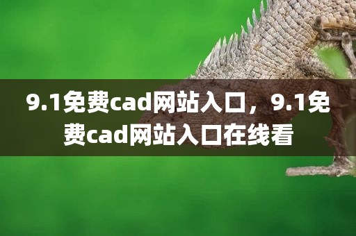 9.1免费cad网站入口，9.1免费cad网站入口在线看