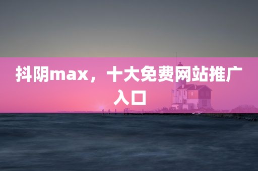 抖阴max，十大免费网站推广入口
