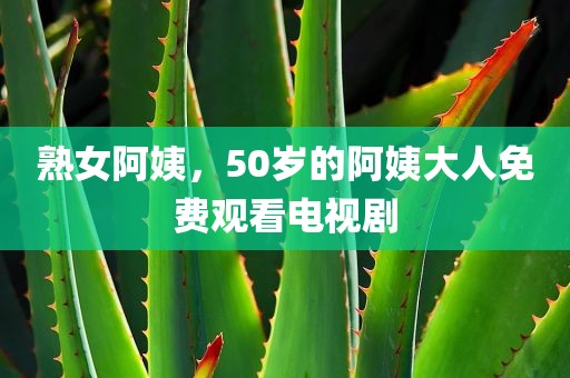 熟女阿姨，50岁的阿姨大人免费观看电视剧