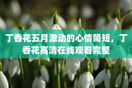 丁香花五月激动的心情简短，丁香花高清在线观看完整