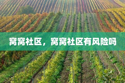 窝窝社区，窝窝社区有风险吗