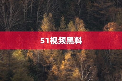 51视频黑料