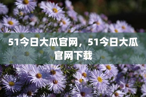 51今日大瓜官网，51今日大瓜官网下载