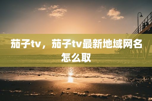 茄子tv，茄子tv最新地域网名怎么取