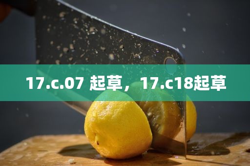17.c.07 起草，17.c18起草