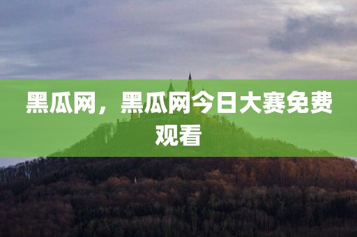黑瓜网，黑瓜网今日大赛免费观看