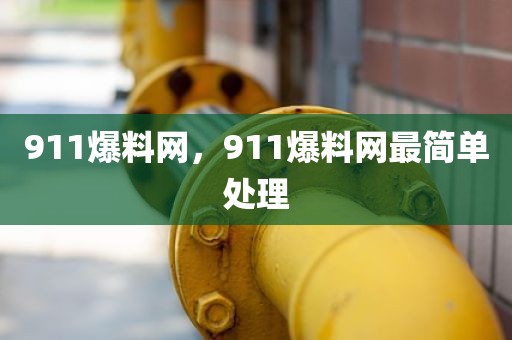 911爆料网，911爆料网最简单处理