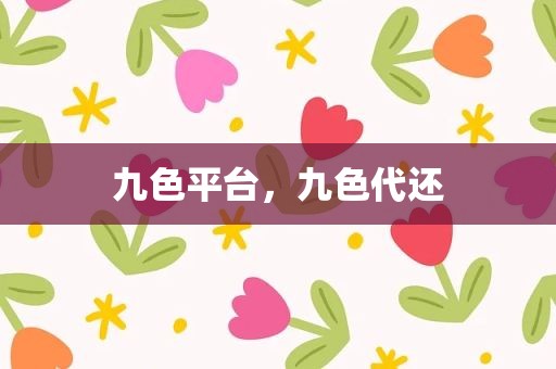 九色平台，九色代还