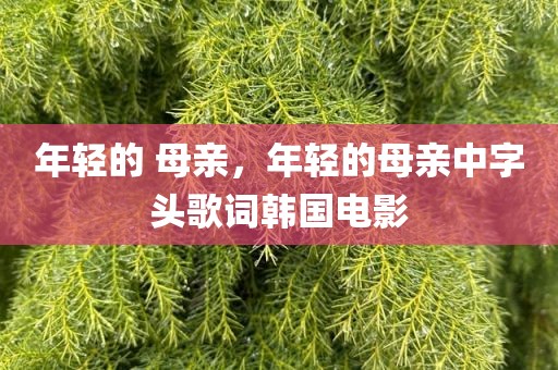 年轻的 母亲，年轻的母亲中字头歌词韩国电影