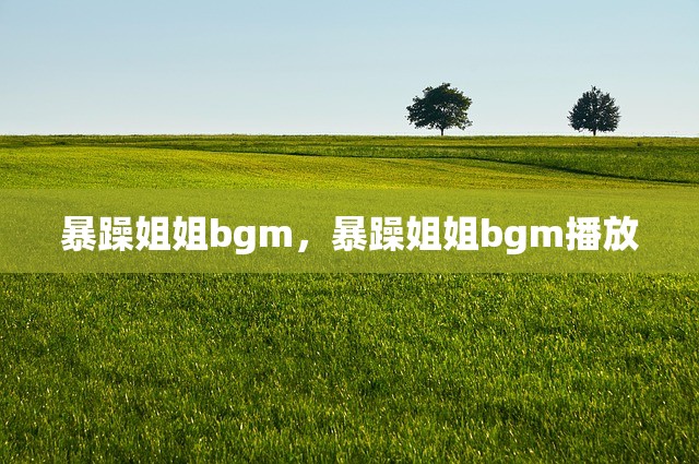 暴躁姐姐bgm，暴躁姐姐bgm播放