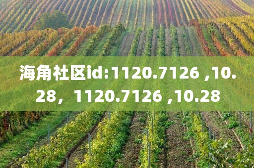海角社区id:1120.7126 ,10.28，1120.7126 ,10.28