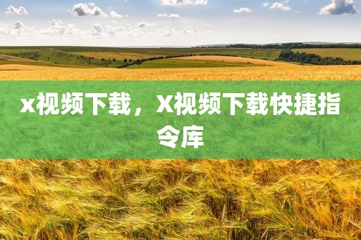 x视频下载，X视频下载快捷指令库