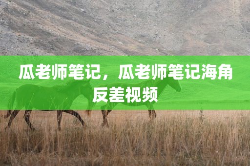 瓜老师笔记，瓜老师笔记海角反差视频