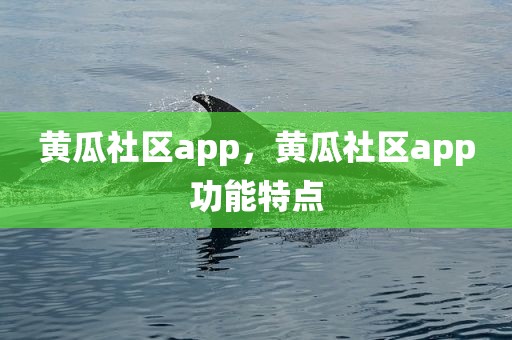 黄瓜社区app，黄瓜社区app功能特点