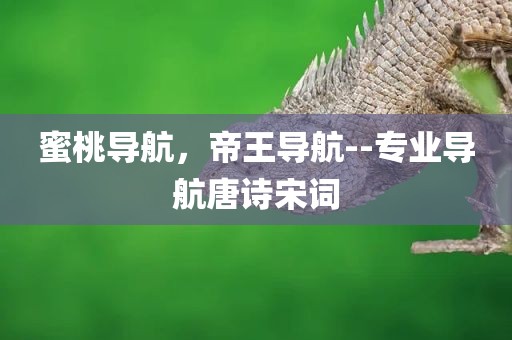 蜜桃导航，帝王导航--专业导航唐诗宋词