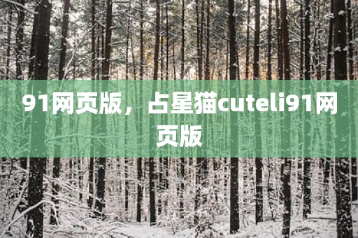91网页版，占星猫cuteli91网页版