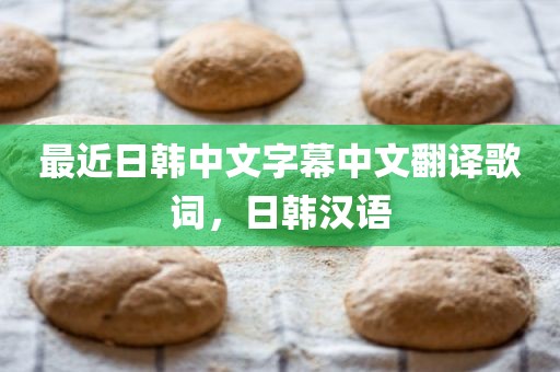 最近日韩中文字幕中文翻译歌词，日韩汉语