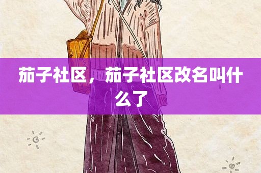 茄子社区，茄子社区改名叫什么了