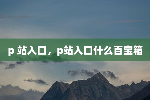 p 站入口，p站入口什么百宝箱