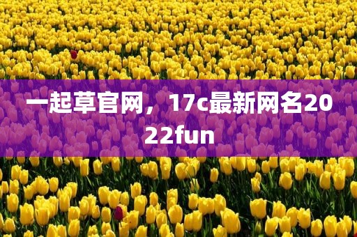 一起草官网，17c最新网名2022fun