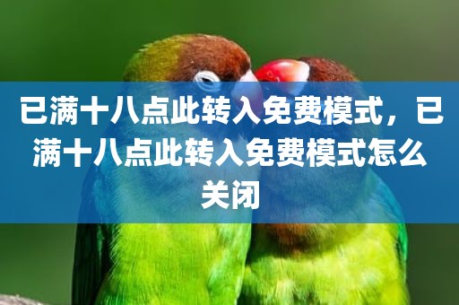 已满十八点此转入免费模式，已满十八点此转入免费模式怎么关闭