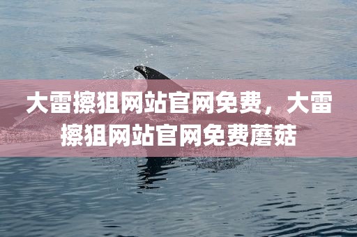 大雷擦狙网站官网免费，大雷擦狙网站官网免费蘑菇