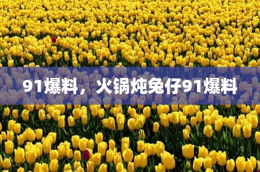 91爆料，火锅炖兔仔91爆料